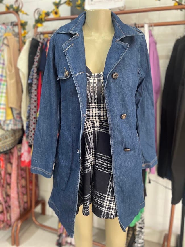 Sobretudo / Trench Coat Jeans marca opção